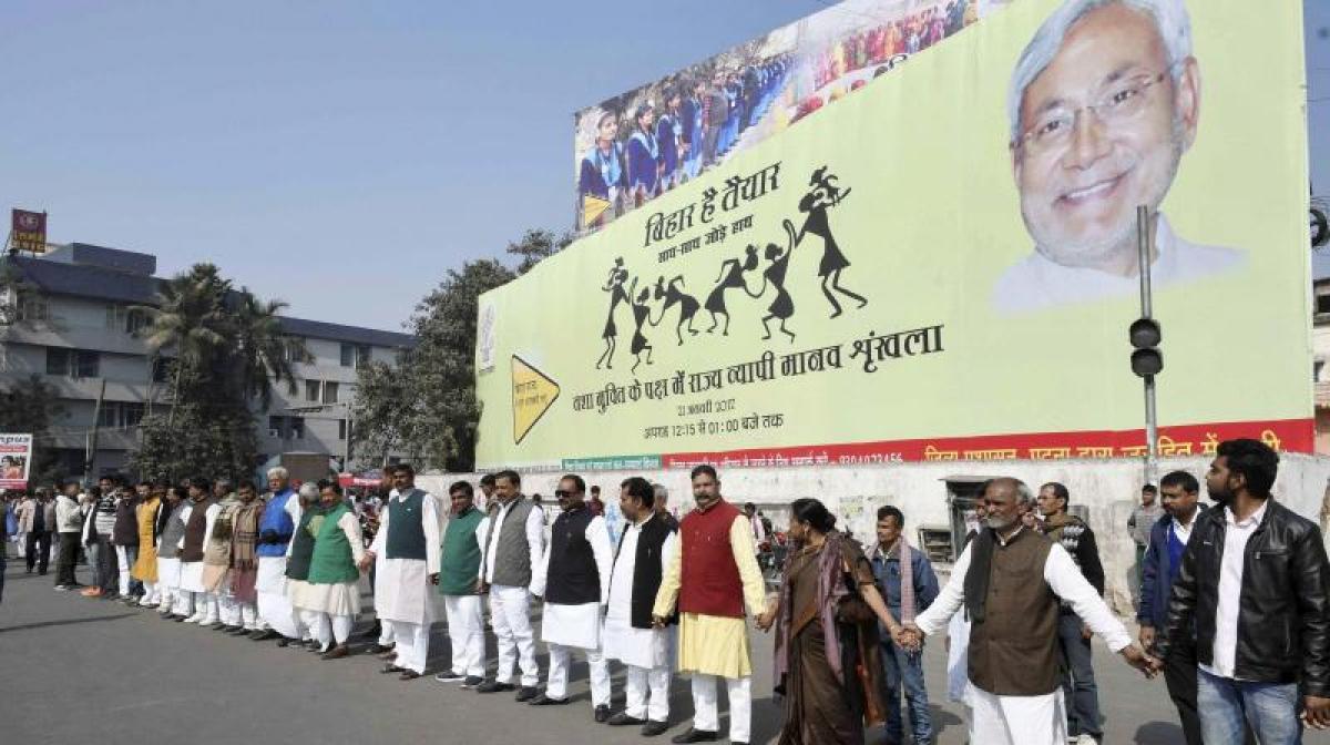 Bihar: Over 3 crore people form worlds largest human chain against alcoholism